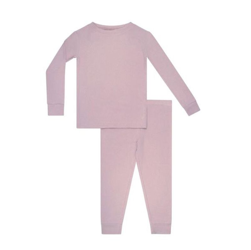 Støvrosa todelt bambus pysjamas
