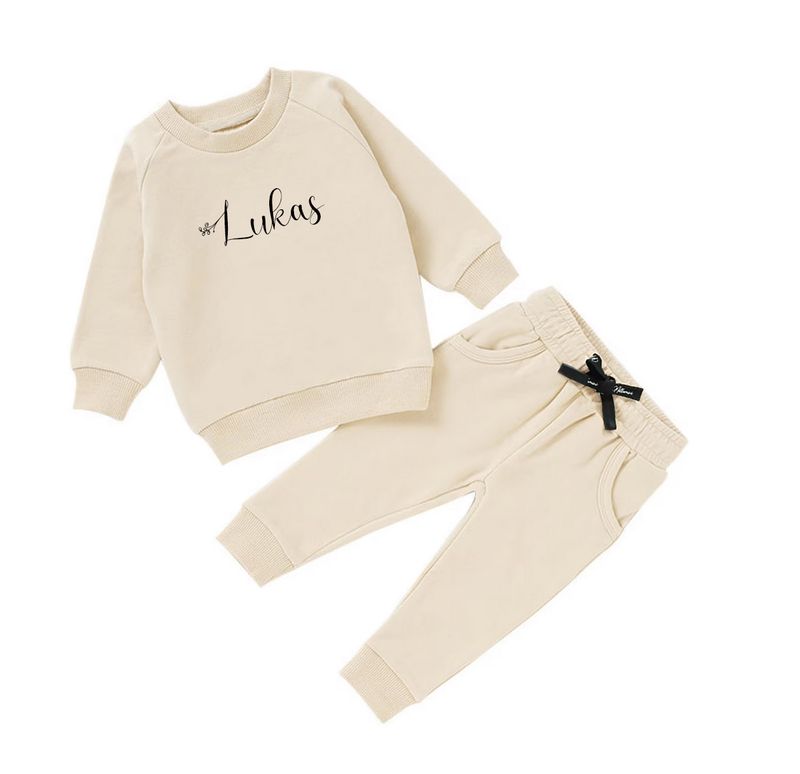 Sand joggedress med navn - trykk