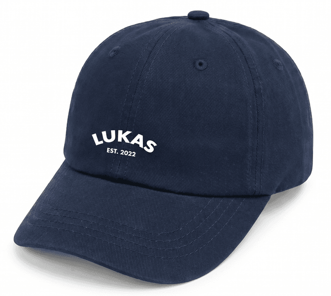 Hovedbilde Navy blå caps med navn