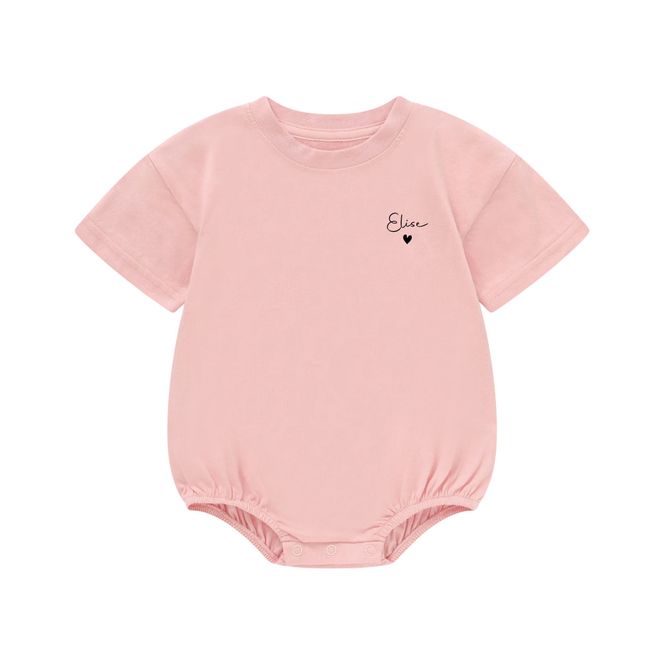 Hovedbilde Blush pink t-skjorte romper i økologisk bomull ...
